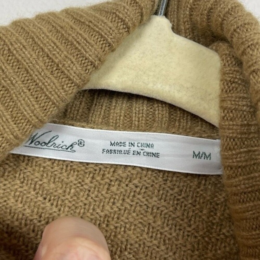 Woolrich Brown Wool Blend Open Front Draped Cardi… - image 4